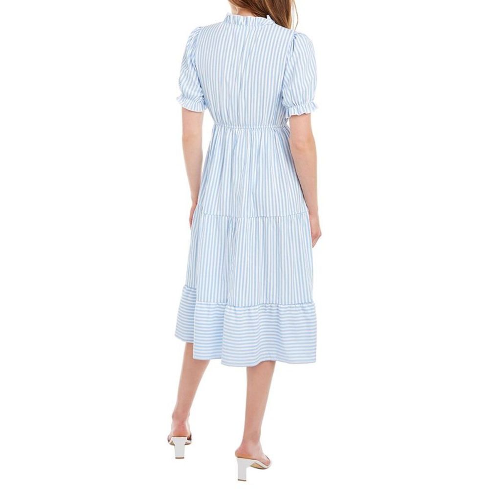 Hl Affair Womens Tiered Midi Dress, Blue - Picture 2 of 3